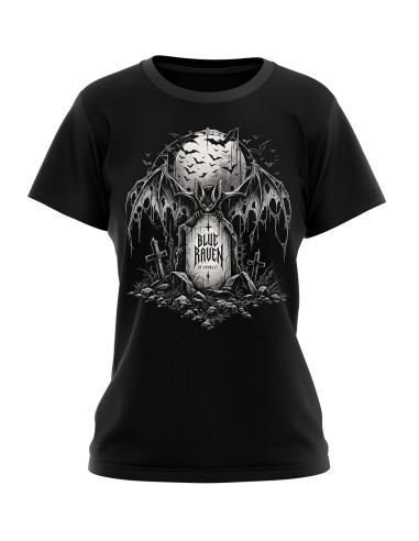 T-shirt Gothique Femme Night Creature Blue Raven By Anomaly
