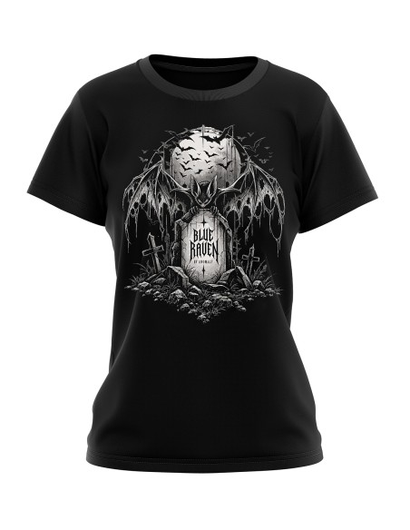 T-shirt Gothique Femme Night Creature Blue Raven By Anomaly