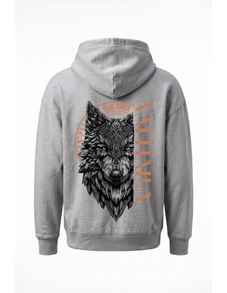 Sweat Viking Loup Sköll Gris Blue Raven By Anomaly