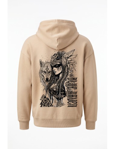 Sweat Viking Daughter of Valhalla Beige Blue Raven By Anomaly