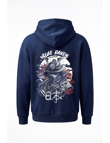 Sweat Japon Samouraï Navy Blue Blue Raven By Anomaly