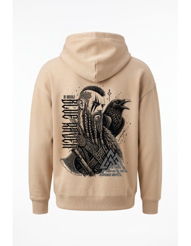 Sweat Viking Son of Valhalla Beige Blue Raven By Anomaly