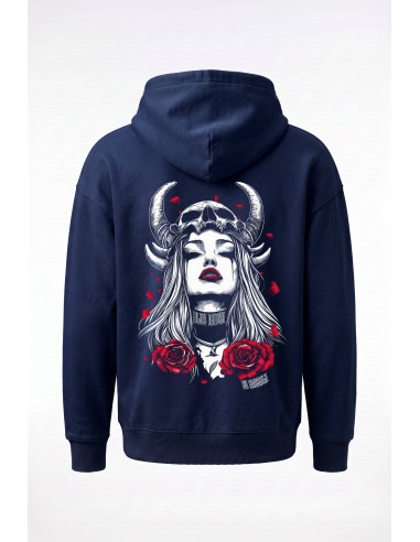 Sweat Guerrière Viking Navy Blue Blue Raven By Anomaly
