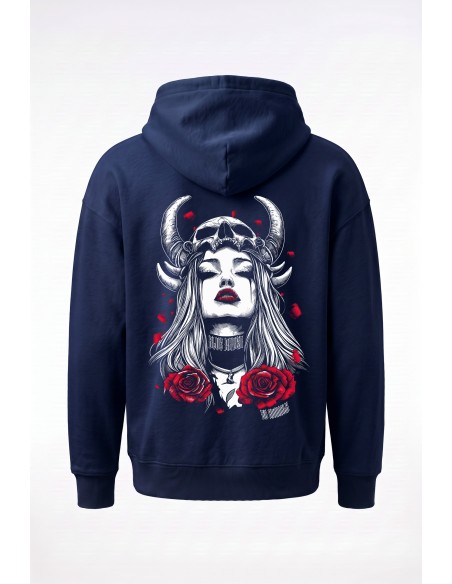 Sweat Guerrière Viking Navy Blue Blue Raven By Anomaly